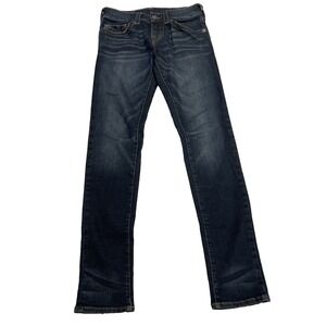 True‎ Religion Rocco Relaxed Skinny Jeans Dark Blue Stretch 5 Pockets Mens 28